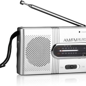 BC-R21 Mini Radio, Radio Battery Operated Music Player, Portable, AM/FM, Telescopic Antenna, Pocket Radio World Receiver Speaker